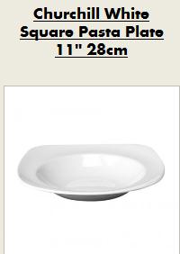 Churchill White Square Pasta Plates - Click Image to Close